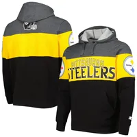 Starter Steelers Playoffs Color Block Full-Zip Hoodie - Men's