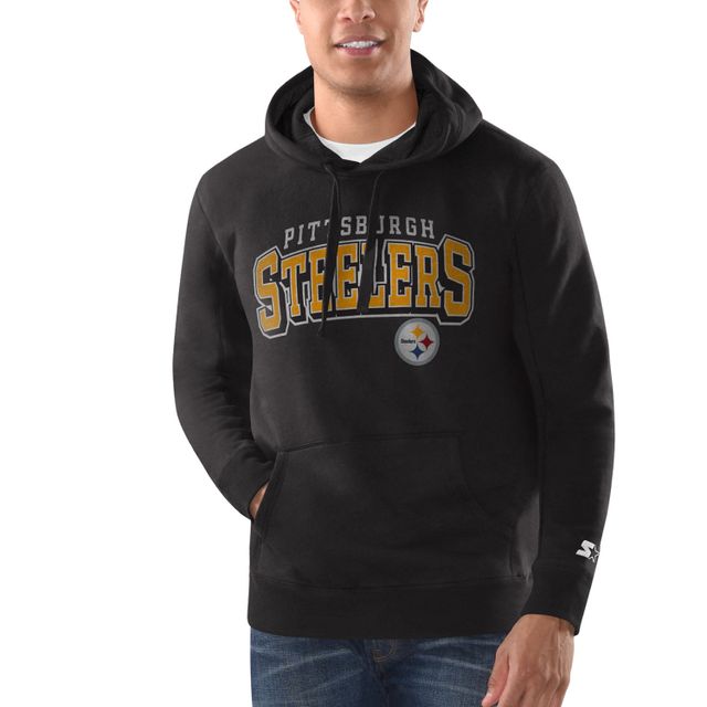 Hommes Starter Black Pittsburgh Steelers Classic - Chandail à capuchon