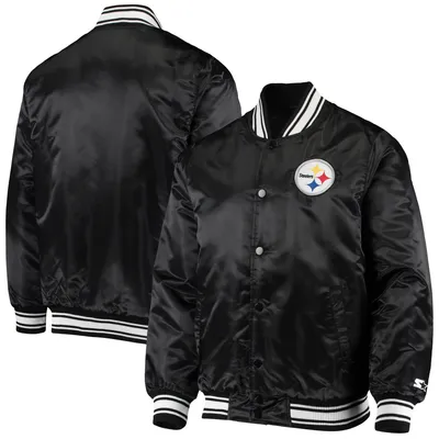 Arizona Cardinals Starter Locker Room Satin Varsity Full-Snap Jacket - Black