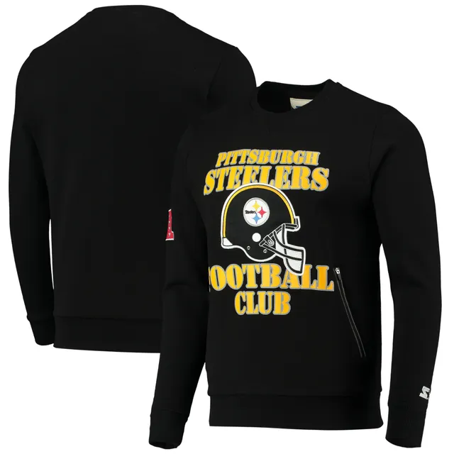 Lids Pittsburgh Steelers Mitchell & Ness Youth Allover Pullover Sweatshirt  - Heathered Gray