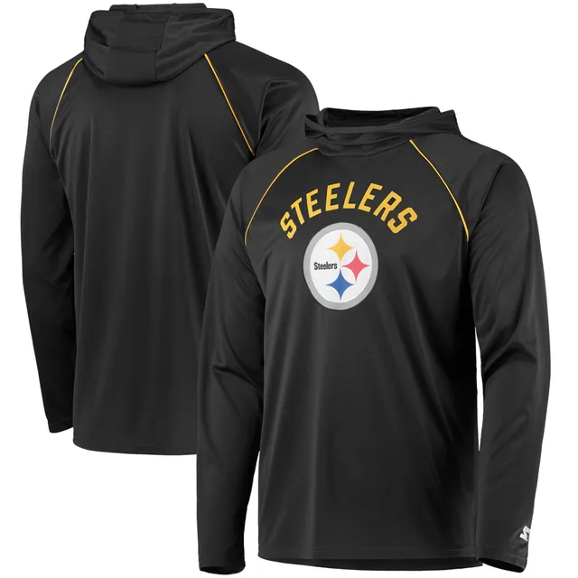 Pittsburgh Steelers Starter Extreme Pullover Hoodie - Black/Heather Charcoal