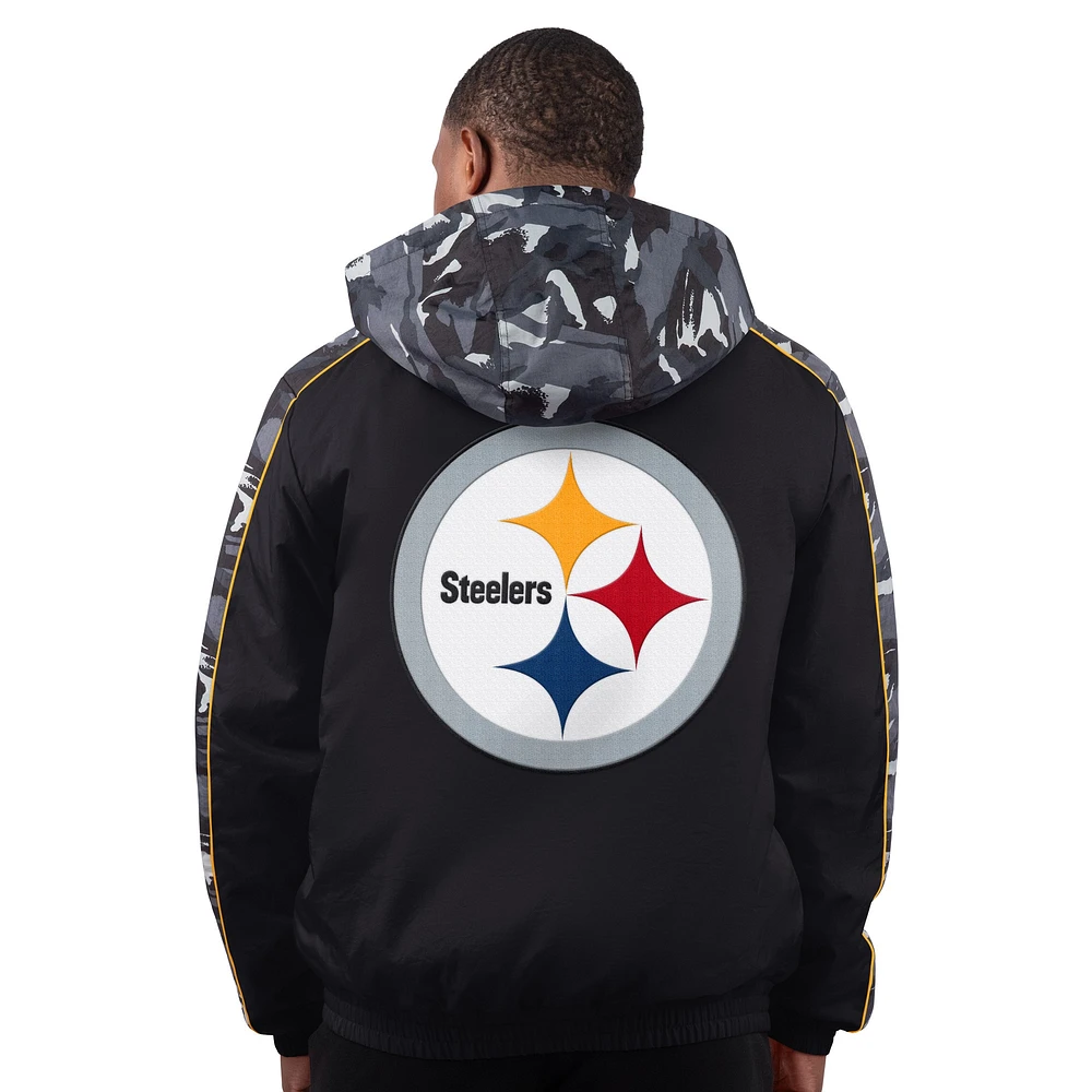 Men's Starter  Black Pittsburgh Steelers Thursday Night Gridiron Full-Zip Jacket