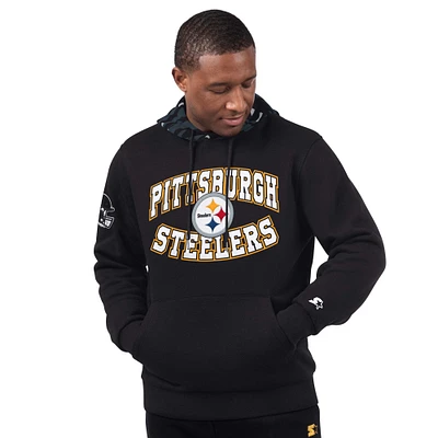 Sweat à capuche noir Starter pour homme Pittsburgh Steelers Thursday Night Gridiron