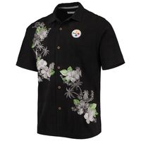 Men's Tommy Bahama Black Pittsburgh Steelers Azule Oasis Button-Up Shirt