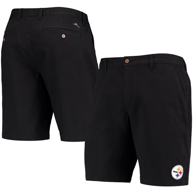 Short Tommy Bahama noir Pittsburgh Steelers Boracay en trois mélanges pour homme