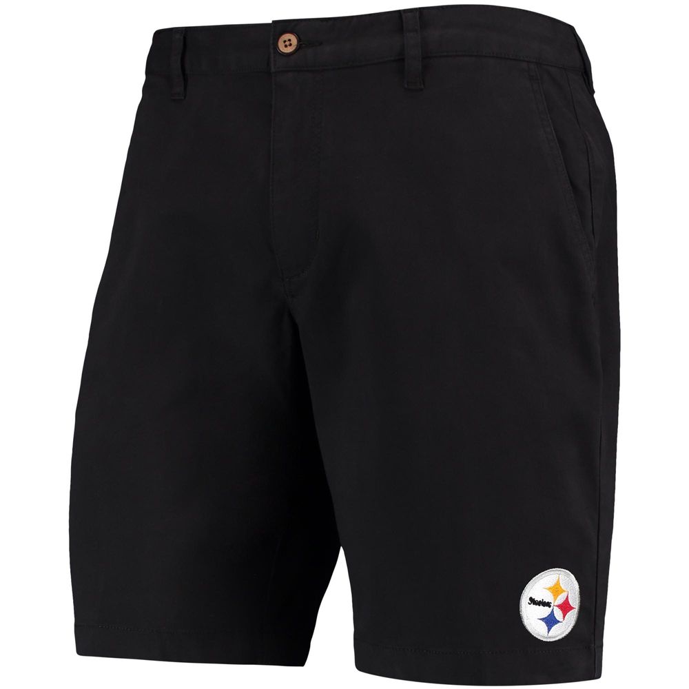 Men's Tommy Bahama Black Pittsburgh Steelers Boracay Tri-Blend Shorts