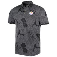 Men's Tommy Bahama Black Pittsburgh Steelers Miramar Blooms Polo