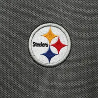 Blouson noir Tommy Bahama pour hommes des Pittsburgh Steelers Sport Off Side Half-Zip Tri-Blend