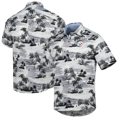 Lids Green Bay Packers Tommy Bahama Coconut Point Frondly Fan Camp  IslandZone Button-Up Shirt - Gray