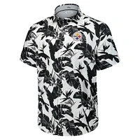Chemise boutonnée noire Tommy Bahama pour homme des Pittsburgh Steelers Sunnyvale Blooms Camp