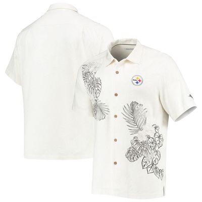 Tommy Bahama Men's Tommy Bahama Cream Los Angeles Dodgers Batik Jungle  Button-Up Shirt