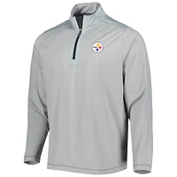 Tommy Bahama Grey Pittsburgh Steelers On Deck IslandZone Veste à demi-fermeture éclair pour homme