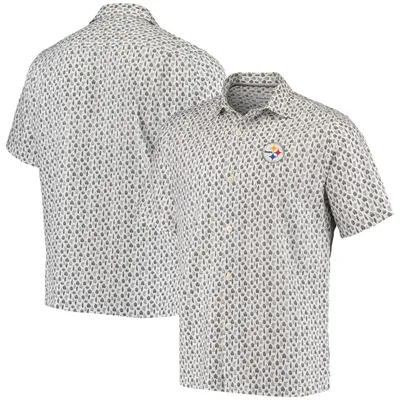 Pittsburgh Steelers Tommy Bahama Baja Mar Woven Button-Up Shirt - White