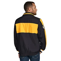 Men's Tommy Hilfiger Black Pittsburgh Steelers Gael Lightweight Half-Zip Hoodie Jacket