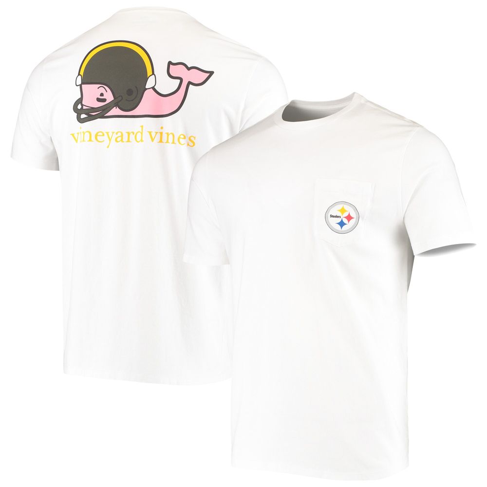 Men's Vineyard Vines White Pittsburgh Steelers Big & Tall Helmet T-Shirt