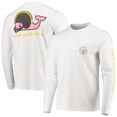 Vineyard Vines Pittsburgh Steelers Women's White Helmet Long Sleeve T-Shirt