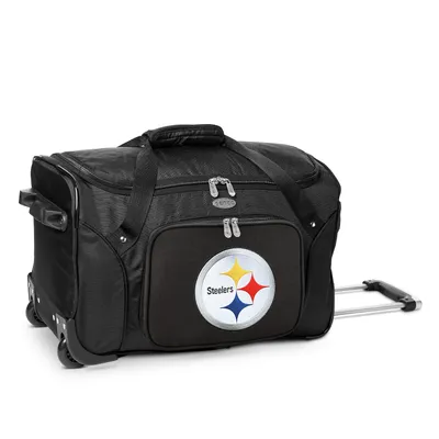 Pittsburgh Steelers MOJO 22" 2-Wheeled Duffel Bag - Black