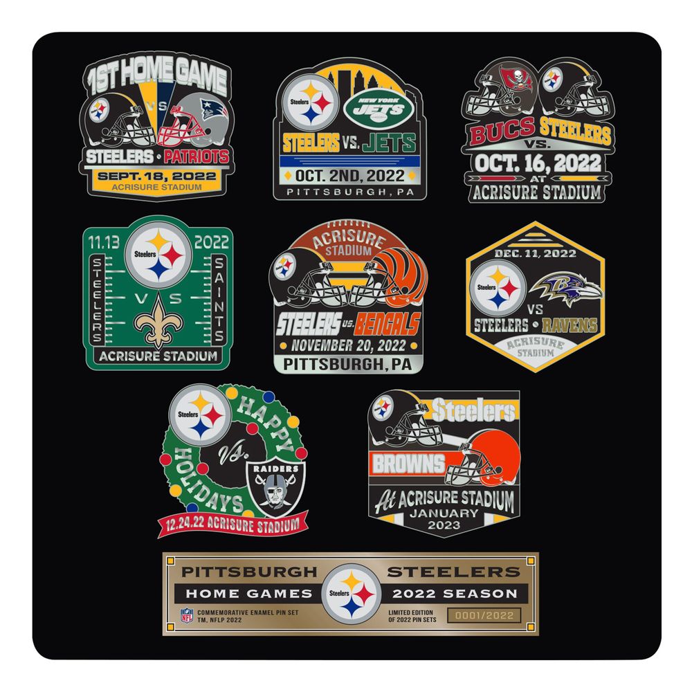 Mojo Pittsburgh Steelers 9-Pack Collector Pin Set