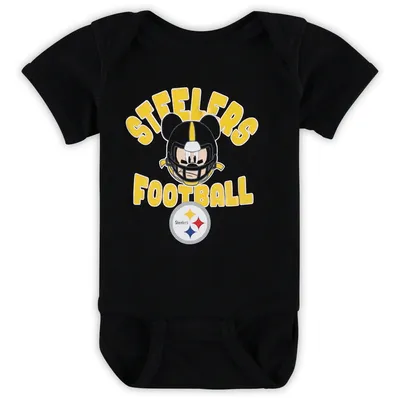 Pittsburgh Steelers Newborn & Infant Disney Lil Champ Bodysuit - Black