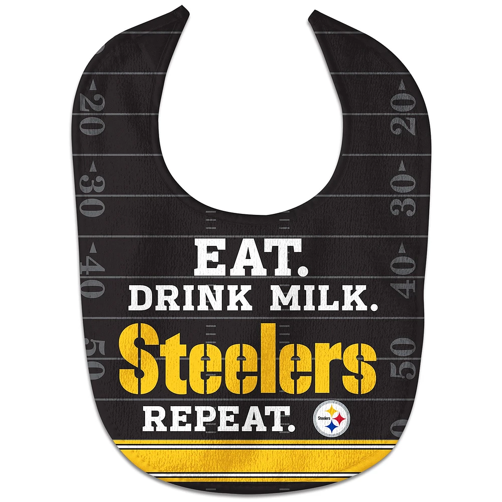 Newborn & Infant WinCraft Pittsburgh Steelers Eat. Drink. Repeat. All-Pro Bib