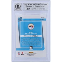 Carte de recrue Panini Donruss Optic Pink #232 Beckett autographiée 2021 par Pat Freiermuth des Pittsburgh Steelers, carte de recrue authentifiée 10 par les fanatiques de Beckett