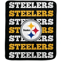 Pegasus Pittsburgh Steelers 60'' x 70'' Logo Wordmark Plush Blanket