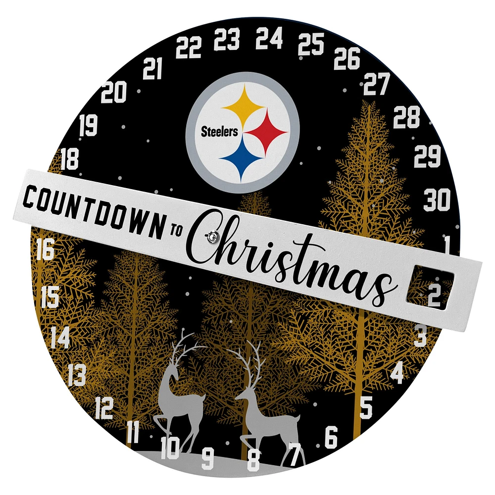 Pegasus Pittsburgh Steelers Compte à rebours jusqu’au panneau mural de Noël