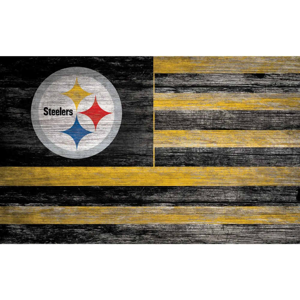 Pittsburgh Steelers USA Flag Cutout Sign