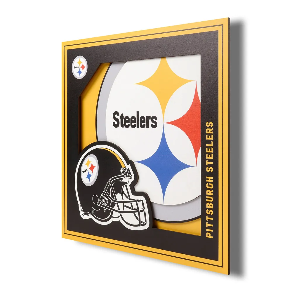 Pittsburgh Steelers 12'' x 12'' 3D Logo Wall Art