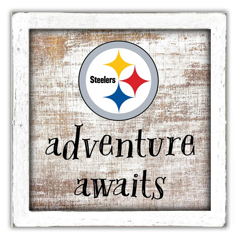 Pittsburgh Steelers Logo Dad 6x12 Wood Sign