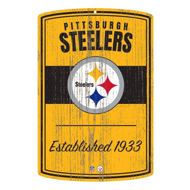 Pittsburgh Steelers - 16'' x 23'' Home & Away Logos to History Sign Set