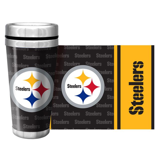 Pittsburgh Steelers 16oz. Tasse de voyage avec papier peint complet