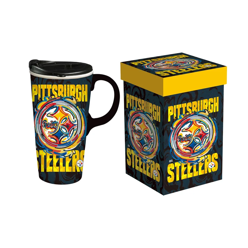 Pittsburg Steelers 17oz. Travel Latte Cup by Justin Patten