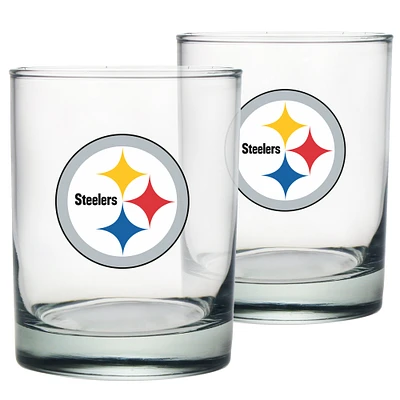 Ensemble de 2 verres Rocks de 13,5 oz des Pittsburgh Steelers