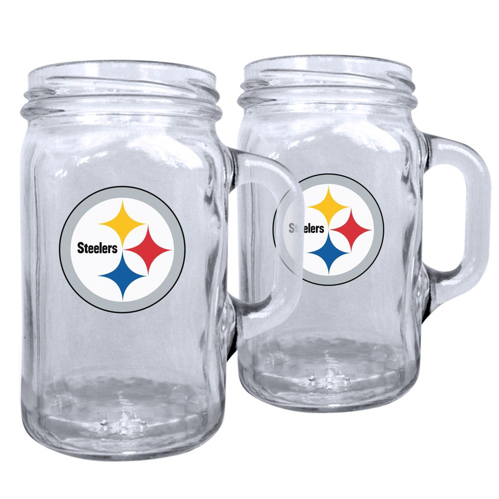 Pittsburgh Steelers 2-Pack 16oz. Mason Mug Set