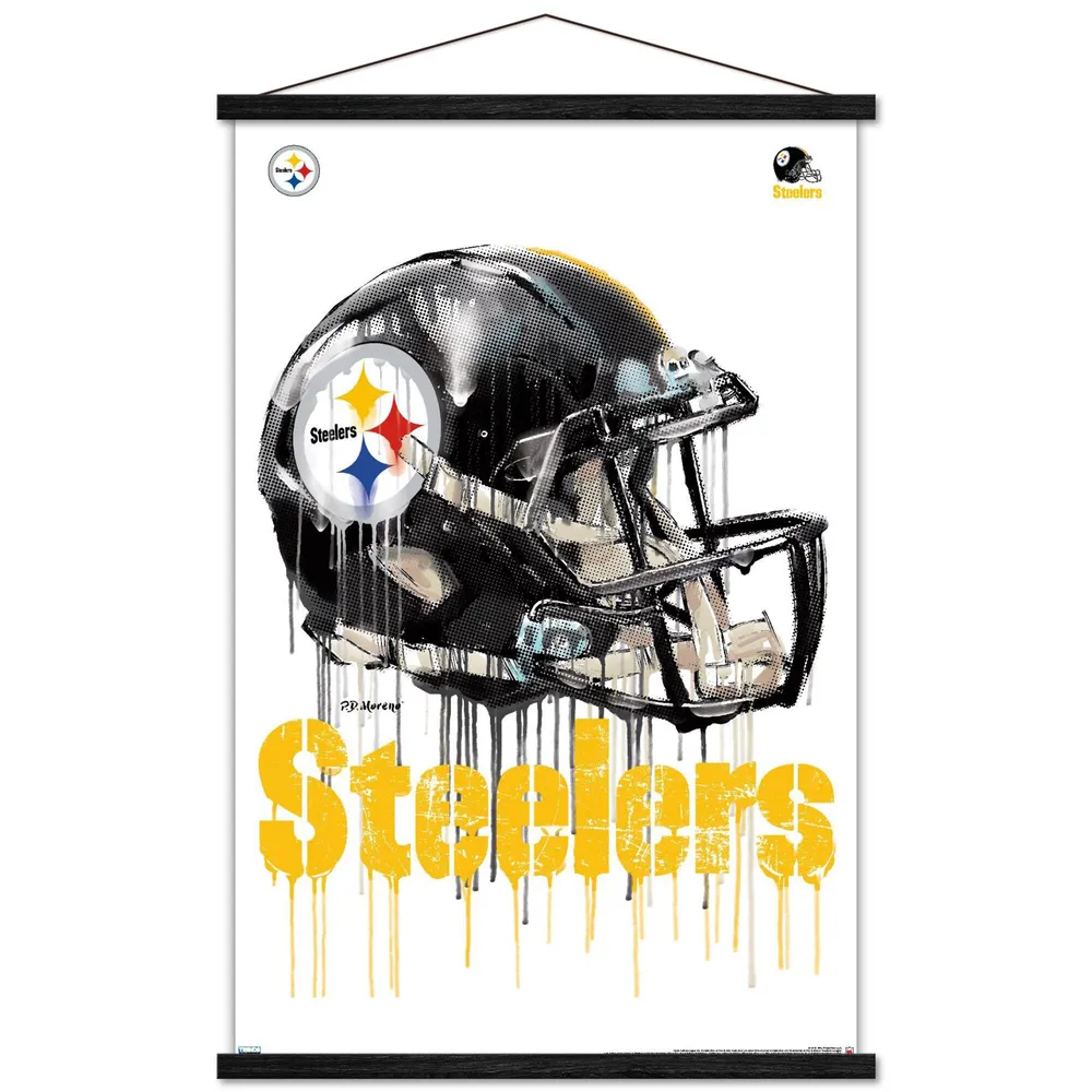 Lids Pittsburgh Steelers 22.4'' x 34'' Magnetic Framed Helmet Poster