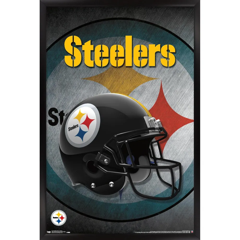 Pittsburgh Steelers 24.25'' x 35.75'' Framed Helmet Poster