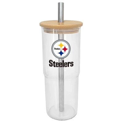 Verre à vin en verre de 24 oz des Steelers de Pittsburgh