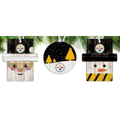 Pittsburgh Steelers 3-Pack Ornament Set