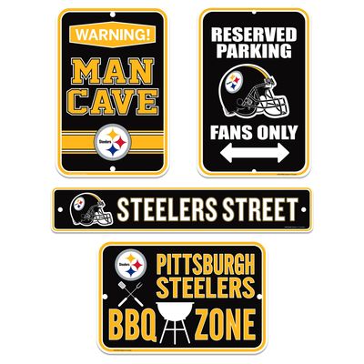 Pittsburgh Steelers 4-Piece Fan Sign - Set