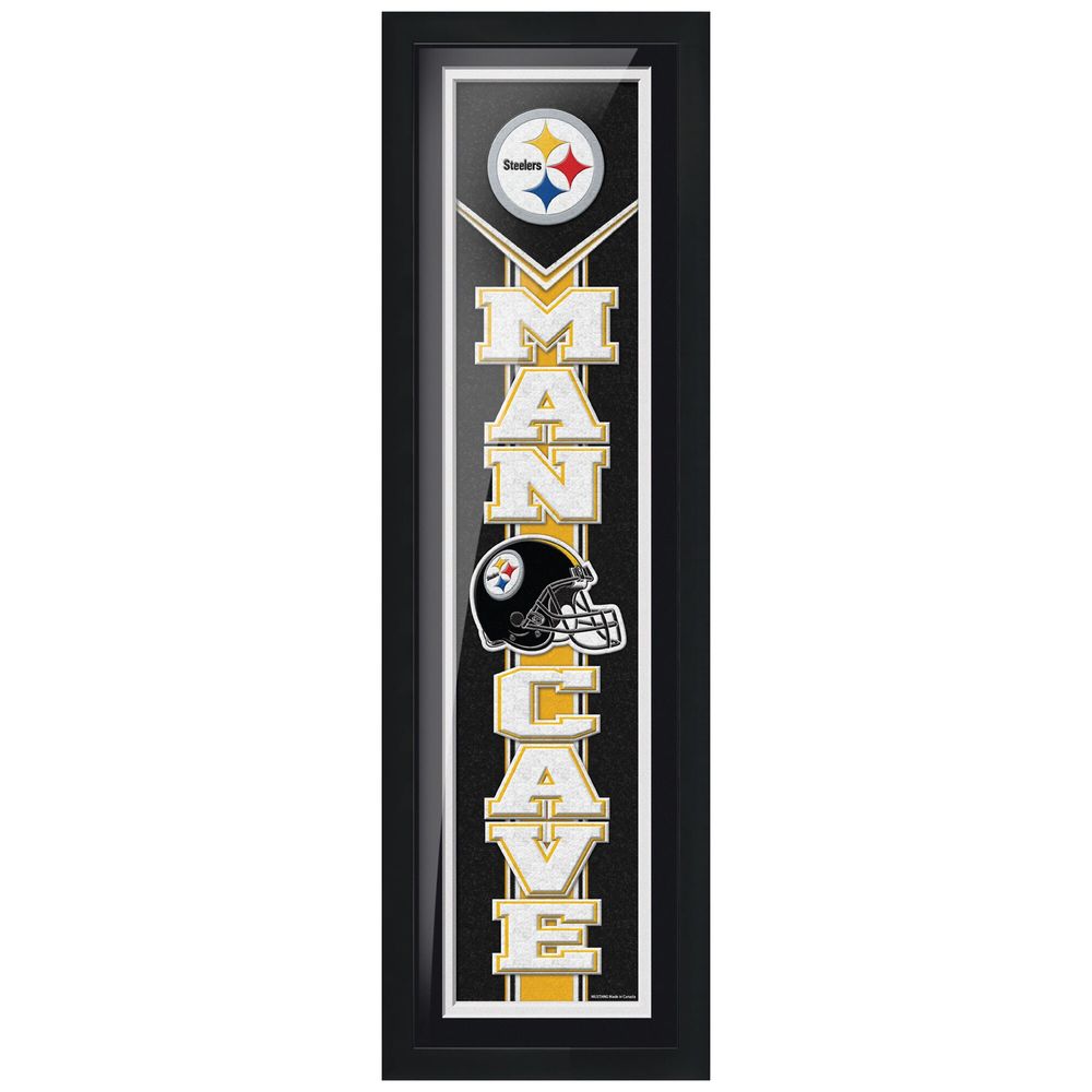 Pittsburgh Steelers 6'' x 22'' Man Cave Framed - Artwork