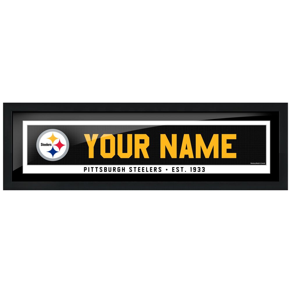 Pittsburgh Steelers 6'' x 22'' Personalized Name Bar Frame