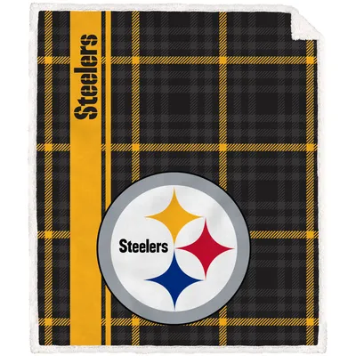 NFL Plaid Pattern Pittsburgh Steelers 50x60 Lightweight Fleece Blanket - -  On Sale Today!