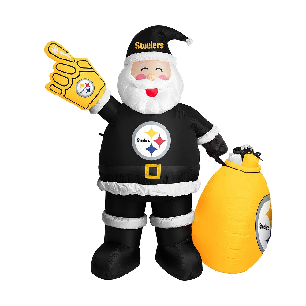 Pittsburgh Steelers 7' Inflatable Santa