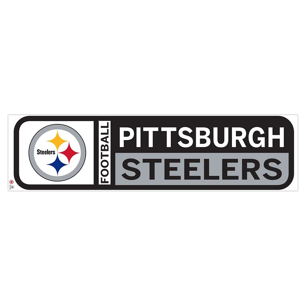 Pittsburgh Steelers 90'' x 23'' mur repositionnable avec logo de l'équipe - décalcomanie