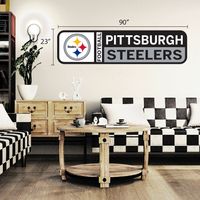 Pittsburgh Steelers 90'' x 23'' Team Logo Repositionable Wall - Decal