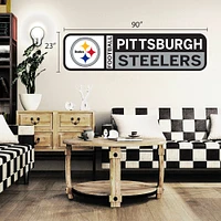 Pittsburgh Steelers 90'' x 23'' mur repositionnable avec logo de l'équipe - décalcomanie