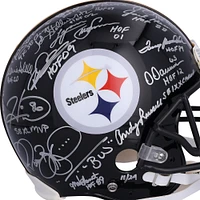 Pittsburgh Steelers Legends Autographed Riddell Speed Authentic Helmet with 16 Signatures & Multiple Inscriptions - Limited Edition of 24