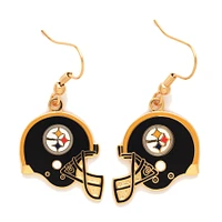 Boucles d'oreilles fil logo Pittsburgh Steelers