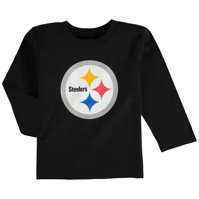 Pittsburgh Steelers Preschool Team Logo Long Sleeve T-Shirt - Black